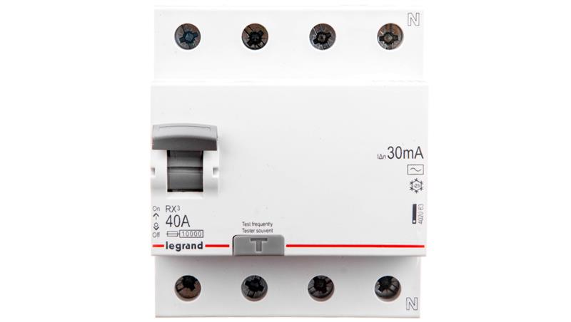 Wyłącznik różnicowoprądowy 4P 40A 0,03A typ AC P304 RX3 402063-20493