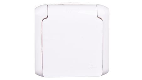FORIX Gniazdo pojedyncze z/u 16A IP44 z przesłonami białe 782375-43020