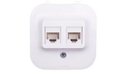 FORIX Gniazdo komputerowe podwójne RJ45 kat.5e UTP białe 782428-33965