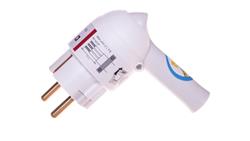 HELMO Wtyczka przenośna kątowa z dźwignią 2P+Z 16A biała 50175-29071