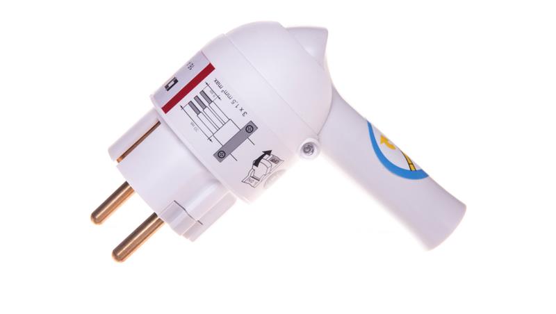 HELMO Wtyczka przenośna kątowa z dźwignią 2P+Z 16A biała 50175-29071 HELMO Wtyczka przenośna kątowa z dźwignią 2P+Z 16A biała 50175-29071