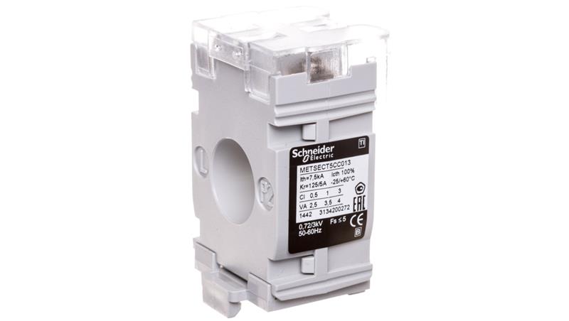 Przekładnik prądowy 125/5A 2,5VA kl.0,5 FS5 na kabel fi21 DIN 125/5 METSECT5CC013-2426