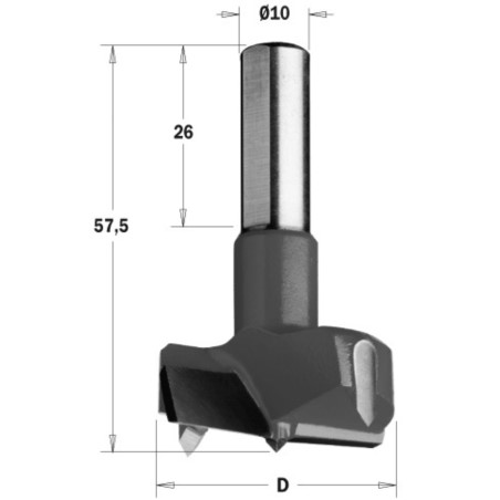 Wiertło Puszkowe HW D35 L57,5