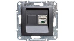 SEDNA Gniazdo komputerowe pojedyncze RJ45 kat.6 FTP grafitowe SDN4900170-34490