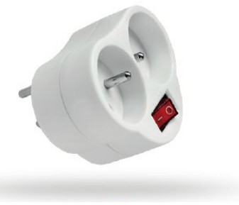 ROZGAŁĘŹNIK RC-20W PODWÓJNY Z WYŁĄCZNIKIEM 2X2P+0 OKRĄGŁE ELGOTECH
