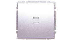 KOS66 Łącznik pojedynczy podświetlany aluminium 624011-30947