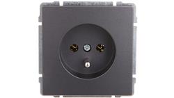 KOS66 Gniazdo pojedyncze z/u grafit 666034-43931