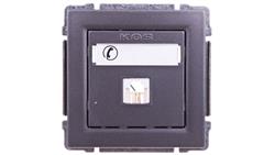 KOS66 Gniazdo telefoniczne pojedyncze RJ11 grafit 666063-34510