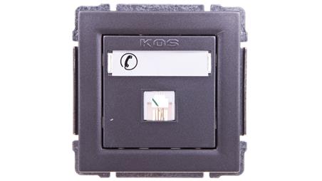 KOS66 Gniazdo telefoniczne pojedyncze RJ11 grafit 666063-34510