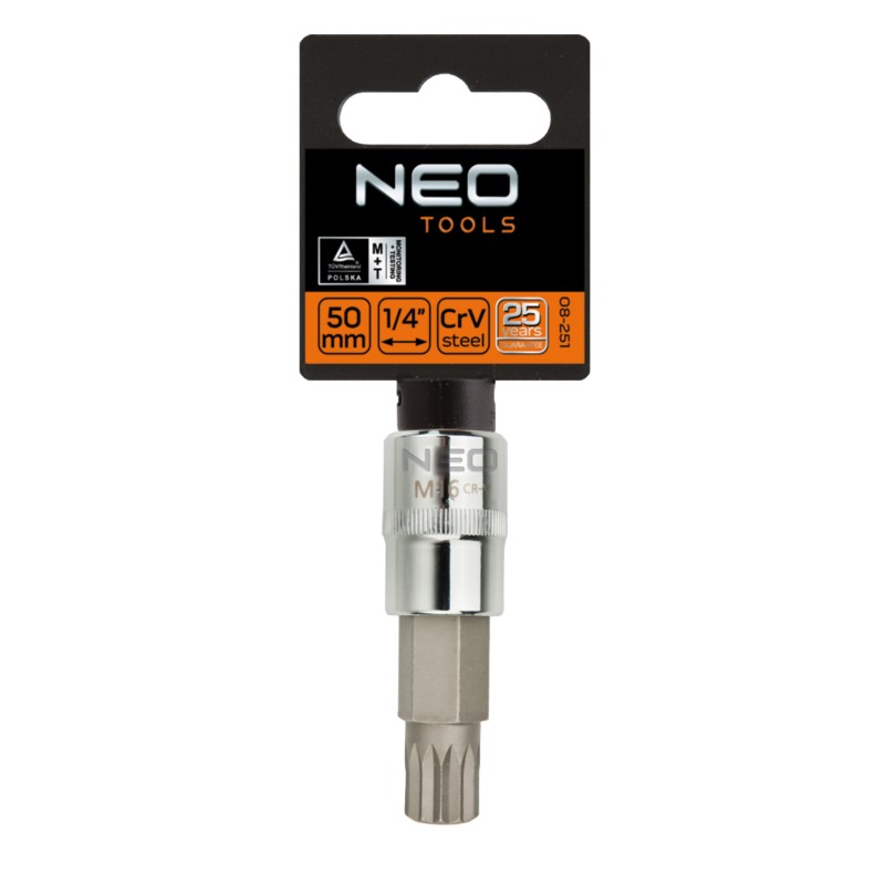 Końcówka Spline na nasadce 1/2", M14 x 55 mm Końcówka Spline na nasadce 1/2", M14 x 55 mm