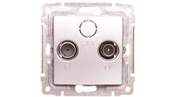 VENA Gniazdo antenowe RTV przelotowe 8dB aluminium 514074-568