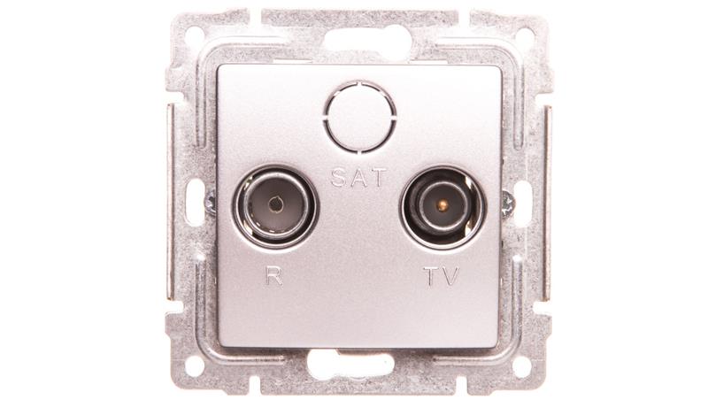 VENA Gniazdo antenowe RTV przelotowe 8dB aluminium 514074-568