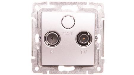 VENA Gniazdo antenowe RTV przelotowe 8dB aluminium 514074-568