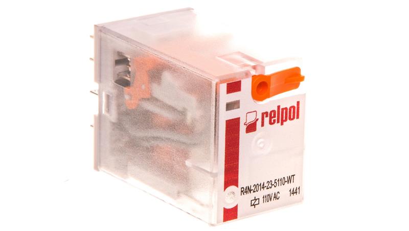 Przekaźnik przemysłowy 4P 110V AC AgNi R4N-2014-23-5110-WT 860630-10653 Przekaźnik przemysłowy 4P 110V AC AgNi R4N-2014-23-5110-WT 860630-10653