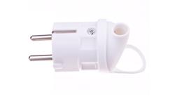 Wtyczka kątowa 10/16A 250V 2P+Z z uchwytem biała EM-GRC-02 P0039-28990