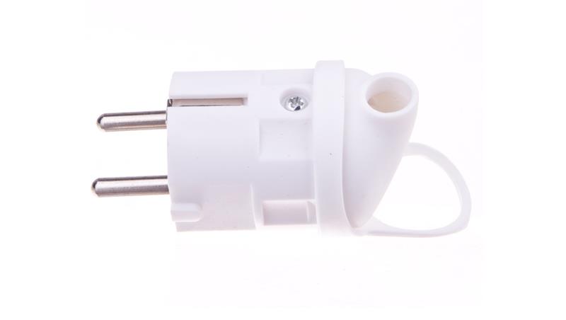 Wtyczka kątowa 10/16A 250V 2P+Z z uchwytem biała EM-GRC-02 P0039-28990 Wtyczka kątowa 10/16A 250V 2P+Z z uchwytem biała EM-GRC-02 P0039-28990