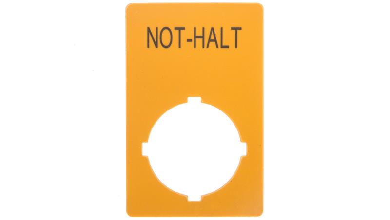 Tabliczka opisowa żółta prostokąt 50x33mm NOT-HALT M22-XZK1-D99 121089-22035 Tabliczka opisowa żółta prostokąt 50x33mm NOT-HALT M22-XZK1-D99 121089-22035
