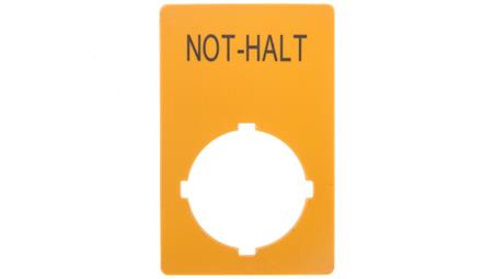 Tabliczka opisowa żółta prostokąt 50x33mm NOT-HALT M22-XZK1-D99 121089-22035