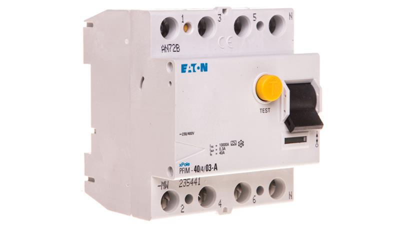 Wyłącznik różnicowoprądowy 4P 40A 0,3A typ A PFIM-40/4/03-A-MW 235441-20761