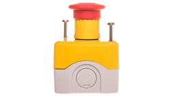 Kaseta z przyciskiem bezpieczeństwa przez obrót 1R żółta IP65 XALK178-19287