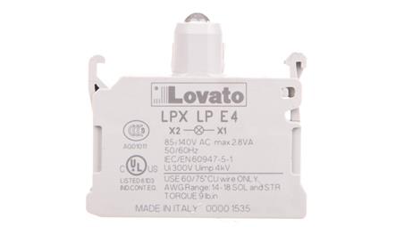 Oprawka z LED czerwona 85-140V AC LPXLPE4-21388