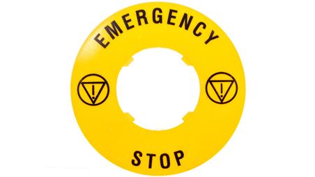 Szyld opisowy fi 60mm EMERGENCY/STOP LPXAU115-21917