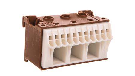 Blok samozacisków QC 63A brązowy 14 przyłączy 33x60x34mm KN14P-64341