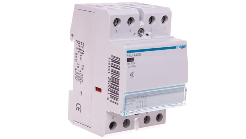 Stycznik modułowy cichy 40A 4Z 0R 24V AC/DC ESD440S-24939 Stycznik modułowy cichy 40A 4Z 0R 24V AC/DC ESD440S-24939