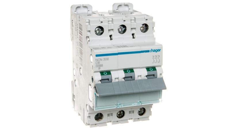 Wyłącznik nadprądowy 3P C 6A 10kA AC NCN306-17783