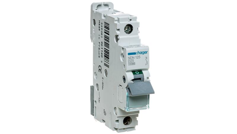 Wyłącznik nadprądowy 1P D 25A 10kA AC NDN125-17144 Wyłącznik nadprądowy 1P D 25A 10kA AC NDN125-17144