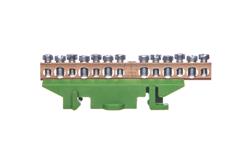 Listwa przyłączeniowa 13 otworów zielona 6x16mm2 7x10mm2 KM13E-67663