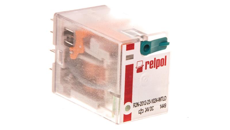 Przekaźnik przemysłowy miniaturowy 2P 24V DC IP40 AgNi R2N-2012-23-1024-WTLD 860399-10654