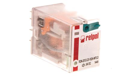 Przekaźnik przemysłowy miniaturowy 2P 24V DC IP40 AgNi R2N-2012-23-1024-WTLD 860399-10654