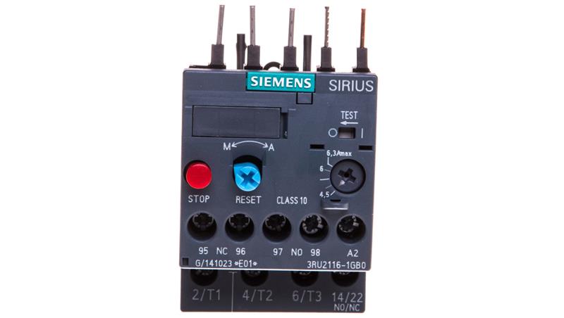Przekaźnik termiczny 4,5-6,3A S00 3RU2116-1GB0-15790
