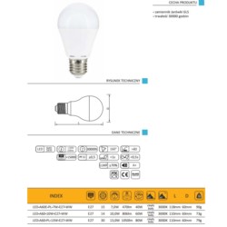 Żarówka LED A60 E27 Neutralna 7W ANLUX