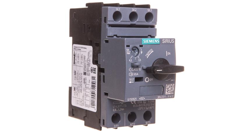 Wyłącznik silnikowy 3P 1,5kW 3,5-5A S00 3RV2011-1FA10-3960