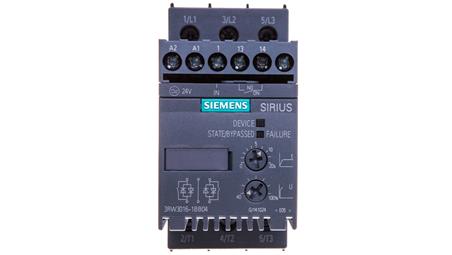 Softstart 3-fazowy 200-480VAC 9A 4kW/400V Uc=24V AC/DC S00 3RW3016-1BB04-3626