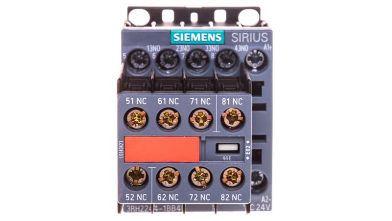 Stycznik pomocniczy 4Z 4R cewka 24V DC S00 montowane na stałe styki pom przył śrubowe SIRIUS 3RH2244-1BB40-14194 Stycznik pomocniczy 4Z 4R cewka 24V DC S00 montowane na stałe styki pom przył śrubowe SIRIUS 3RH2244-1BB40-14194