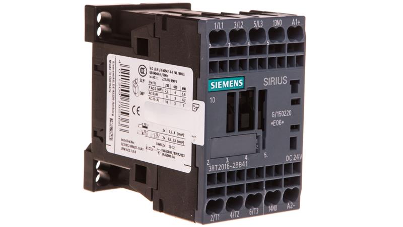 Stycznik mocy 9A 3P 24V DC 1Z 0R S00 3RT2016-2BB41-12876
