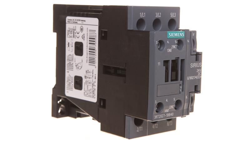 Stycznik mocy 32A 3P 24V DC 1Z 1R S0 3RT2027-1BB40-12870