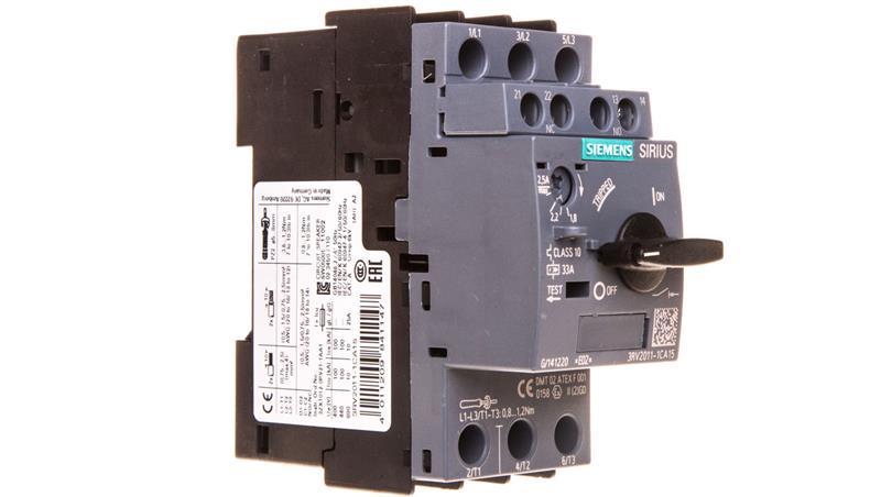 Wyłącznik silnikowy 3P 1,8-2,5A 1Z 1R S00 3RV2011-1CA15-3993