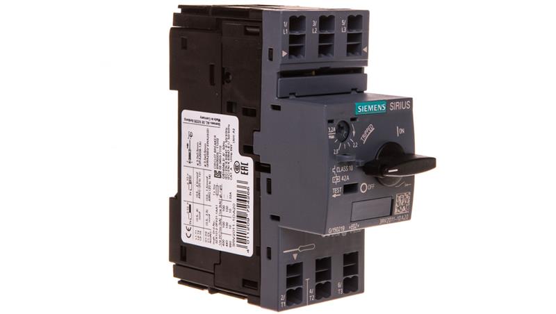 Wyłącznik silnikowy 3P 2,2-3,2A 1Z 1R S00 3RV2011-1DA20-4095