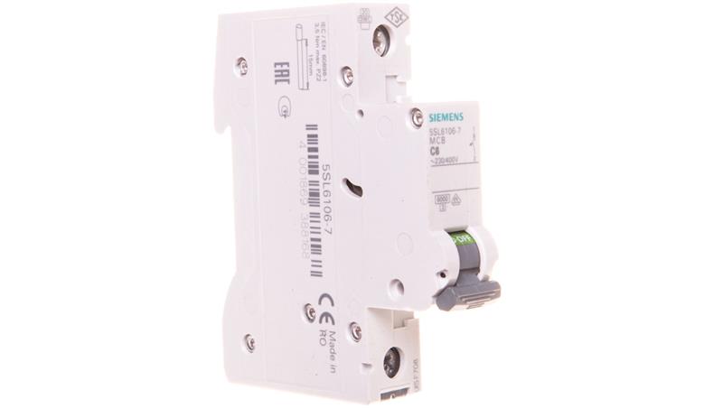 Wyłącznik nadprądowy SENTRON 5SL6 1P C 6A 6kA AC 5SL6106-7-16330