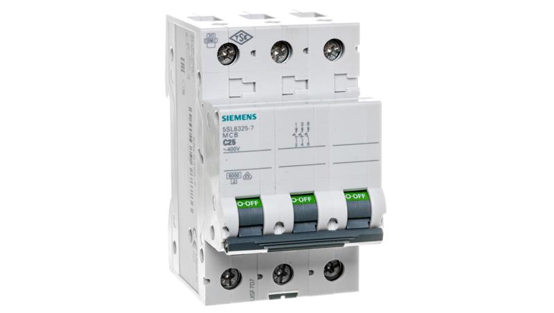 Wyłącznik nadprądowy 3P C 25A 6kA AC 5SL6325-7-16395