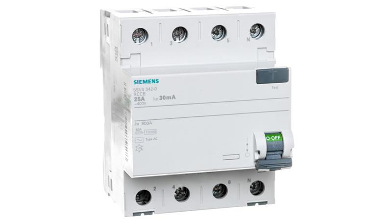 Wyłącznik różnicowoprądowy 4P 25A 0,03A typ AC 30mA 400V SENTRON 5SV4342-0-20609