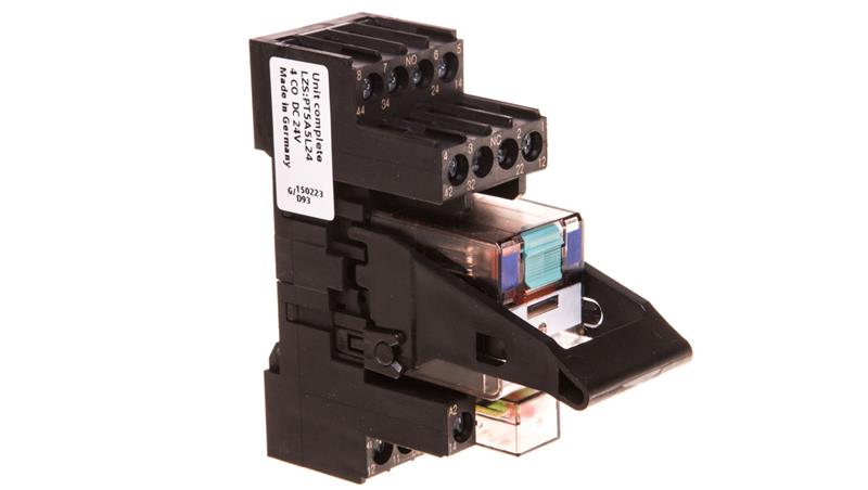 Przekaźnik kompletny serii PT 24V DC styki 4P moduł LED czerwony przył. śrubowe LZS:PT5A5L24-10649