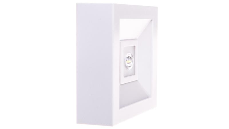 Oprawa awaryjna LED 3W 1h LOVATO N ECO LED 3W (opt. otwarta) jednozadaniowa biała LVNO/3W/E/1/SE/X/WH-57062
