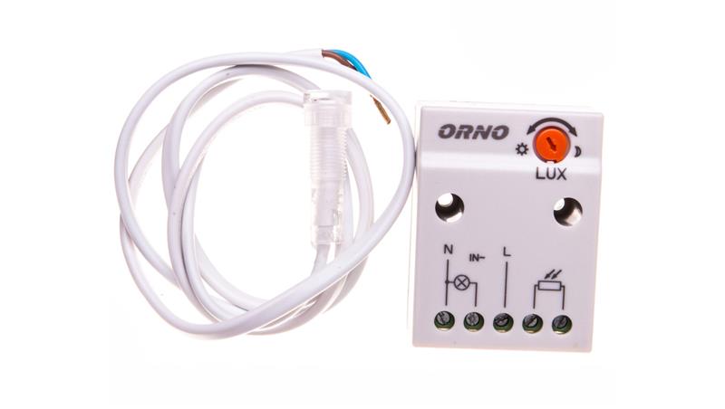 Czujnik zmierzchowy z zewnętrzną sondą 2300W 2-100lx IP65/IP20 biały OR-CR-233-25912
