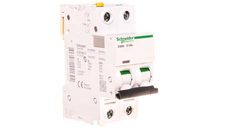 Wyłącznik nadprądowy 2P D 10A 6kA AC iC60N-D10-2 A9F05210-17021