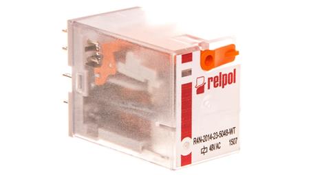 Przekaźnik przemysłowy 4P 48V AC AgNi R4N-2014-23-5048-WT-10645